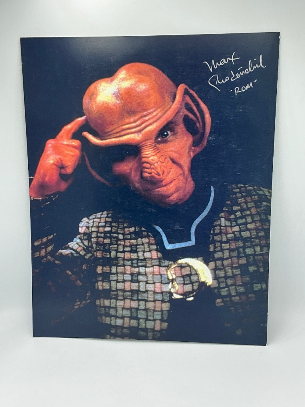 Star Trek DS9 Autographed Photo Max Grodénchik Rom 8x10 Deep Space Nine
